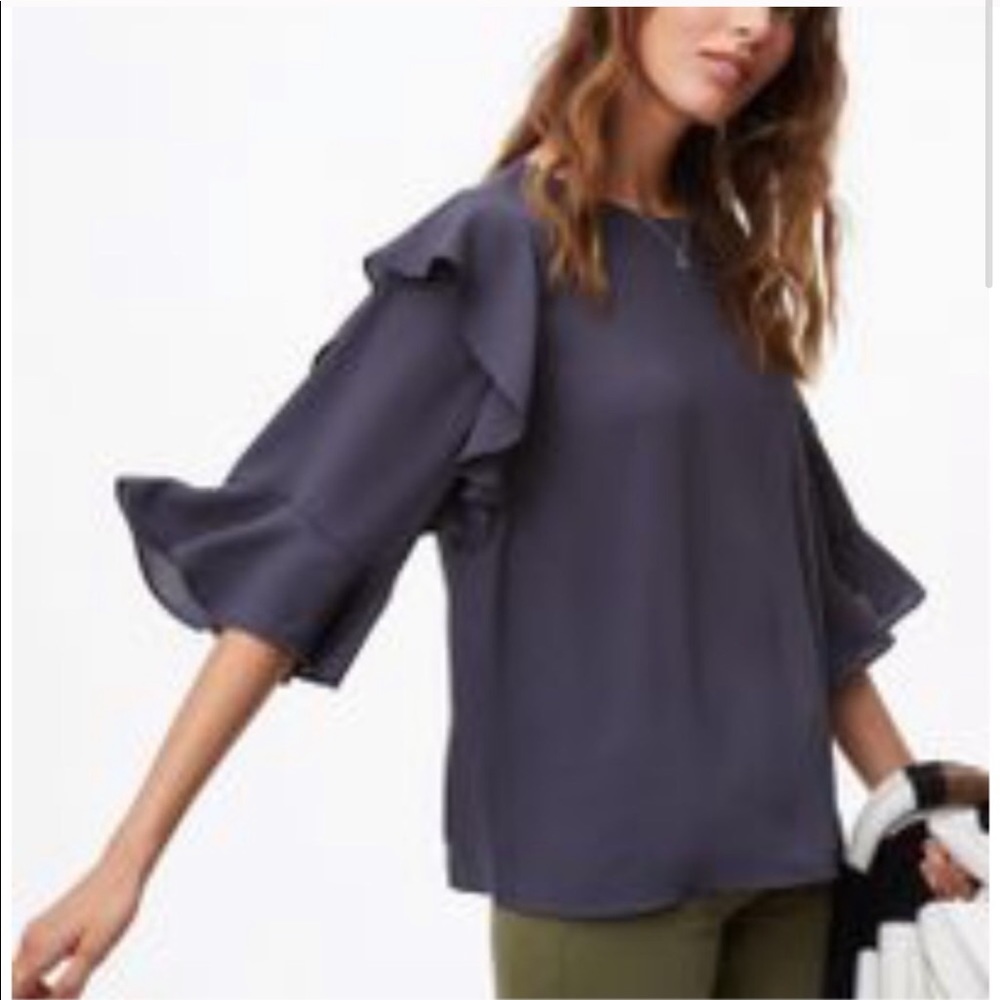 Loft ruffle sleeve blouse